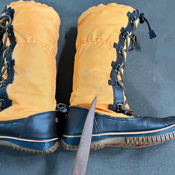 Pajar Grip Boots Tall Orange Fur-Lined Laced Boots(Good-Fair Condition) Sz.7-7.5 - Picture 4 of 12